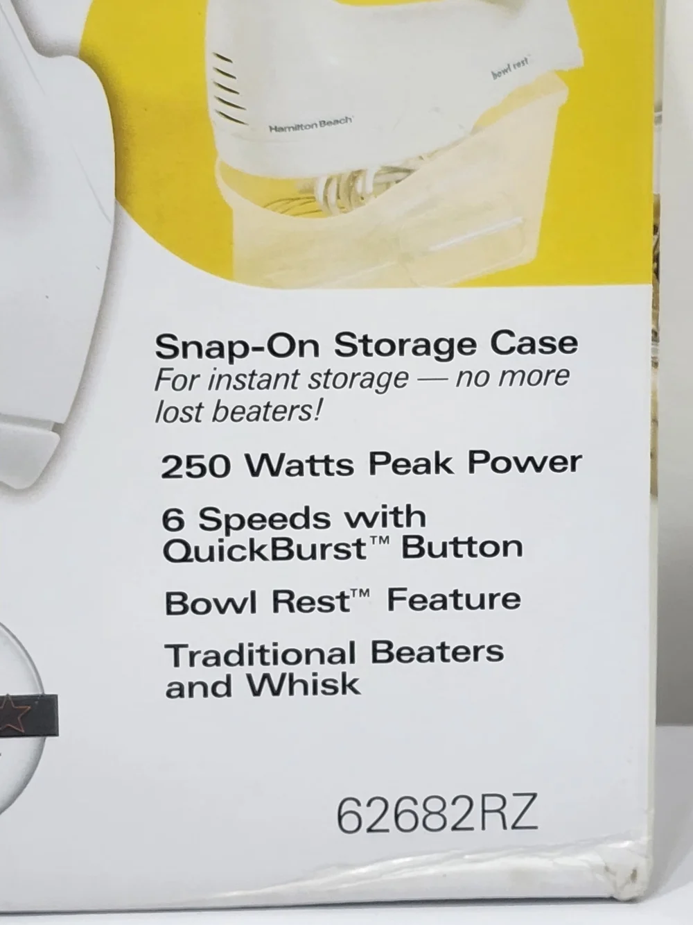 Hamilton Beach 6-Speed Electric Hand Mixer with Snap-On Case White 62682RZ